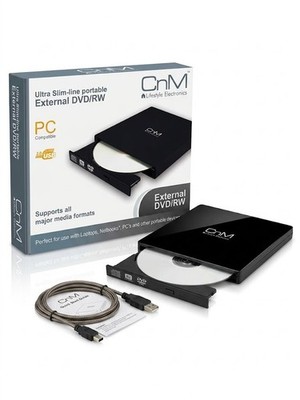 Slim Externer DVD RW Brenner USB CD DVD Rewriter Brandneu