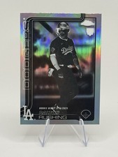 2025 Topps Chrome Update Dalton Rushing Rookie Debut Negative, Refractor, Base