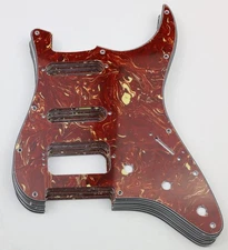 LOT OF 10 4ply Red Tortoise Pickguards for Stratocaster HSS Open Humbucker