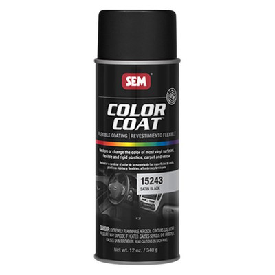 SEM 15243 Color Coat 16 fl. oz. Satin Black Aerosol Interior Paint