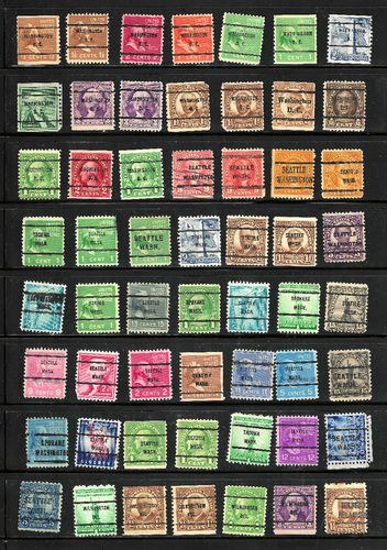 Collection 1920-1930's Precancel DC Washington Etc 1-10 Cent US 16-19