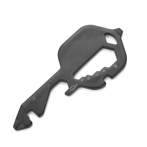 13 Tools In 1 Bottle Opener Keychain Stainless Steel Multitool Mini Key Shape...
