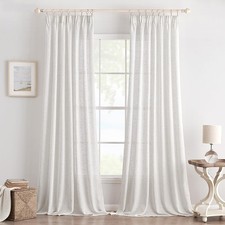 Curtains curtains linen curtain with curling ribbon voile curtain linen effect mod...