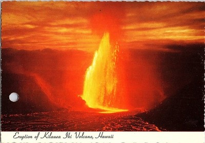 Kilauea Iki Volcano Eruption Hawaii 1959  Continental Postcard