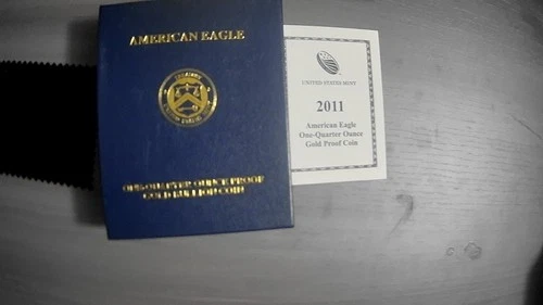 2011-W 1/4 oz Proof American Gold Eagle $10 Coin w/ Box & COA - 25th Anniversary