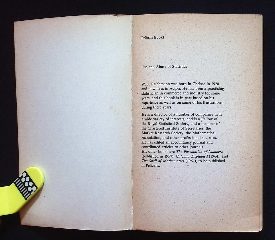 Use and Abuse of Statistics by W. J. Reichmann, 1970 Pelican PB - Image 4 of 4