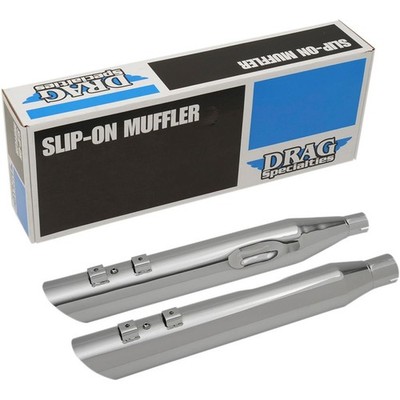 Drag Specialties Slashdown Slip-On Mufflers - Chrome - 4'' - FL '17-'19 1801-1189