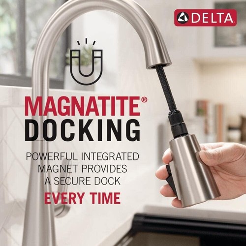 Delta Faucet Trinsic Brushed Nickel Kitchen Faucet 9159-AR-DST - Picture 5 of 24