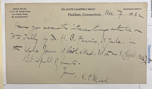 A History Of Women In Medicine Dr Kate C. Hurd-Mead 2 Signed Letters, Post Cards - Picture 3 of 6