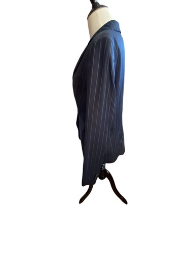 Brooks Brothers 346 Mujer’s Talla 8 Rayas Lana Traje Chaqueta Azul Oscuro *LEER* - Imagen 4 de 10