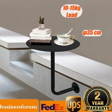 Black Coffee Table Wall-mounted Bar Table Modern Pub Table for Home/Commercial