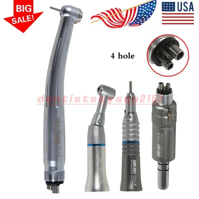 Dental High Turbine Low Speed Handpiece Straight Contra Angle Air Motor 4H JSD