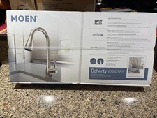NEW  Moen Doherty Single Handle Kitchen Faucet Spot Resist Stainless - 87260SRS