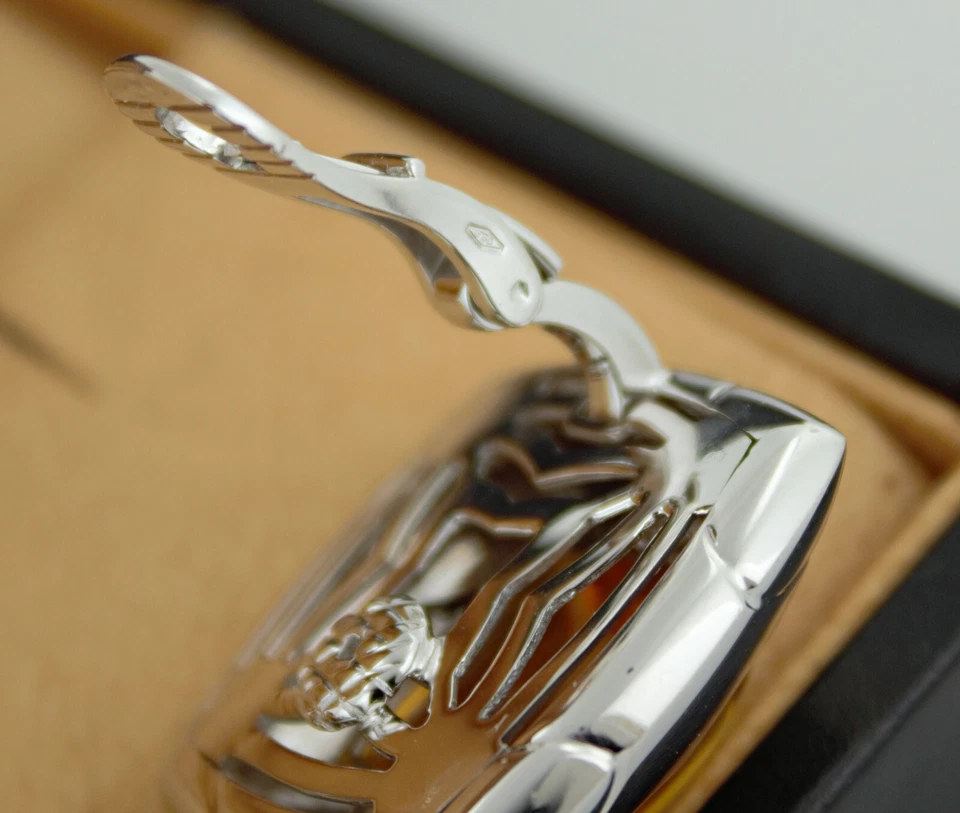 Vintage BVLGARI Pyramid 18k White Gold & Citrine Clip On Earrings - Image 2 of 4