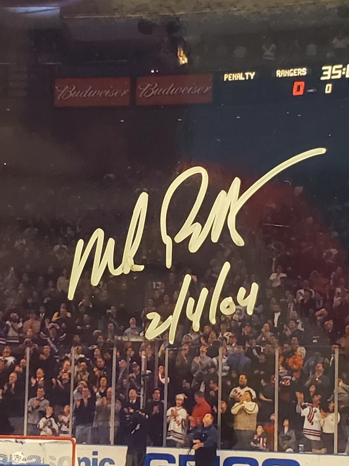 Mike Richter Signed New York Rangers 11x14 Matted 8x10 Photo Insc Steiner COA  - Image 3 of 4