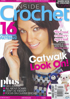 Inside Crochet Magazine 16 Patterns Breast Cancer Special Shawl Gloves 2011