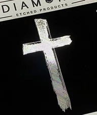 Engraved Rugged Cross Diamond Etched License Plate Car Tag Jesus Christian Gift