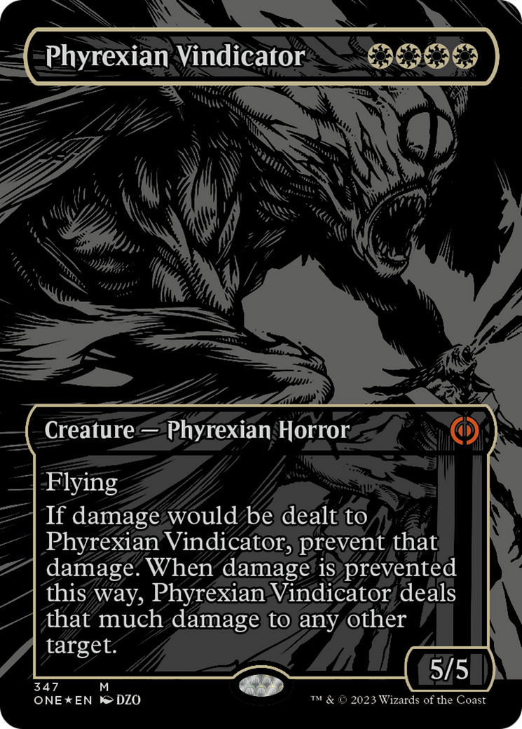​​Phyrexian Vindicator (Oil Slick Raised Foil) [Phyrexia: All Will Be One] - Nea