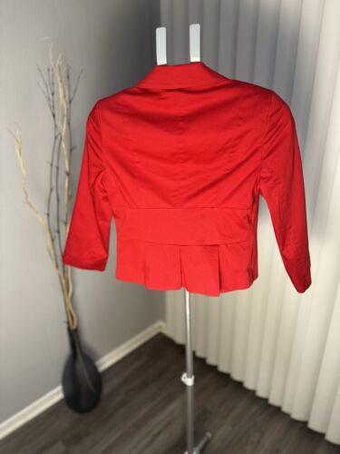 Victoria's Secret Body By Victoria Blazer Jacket Lined Red Size 6 - Picture 2 of 4