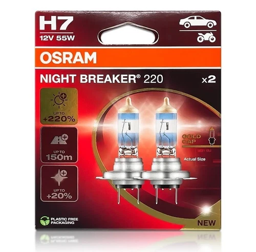 OSRAM H7 Night Breaker220 Car Halogen Headlight Original Lamp 12V 55W 64210NB220 - Picture 13 of 13