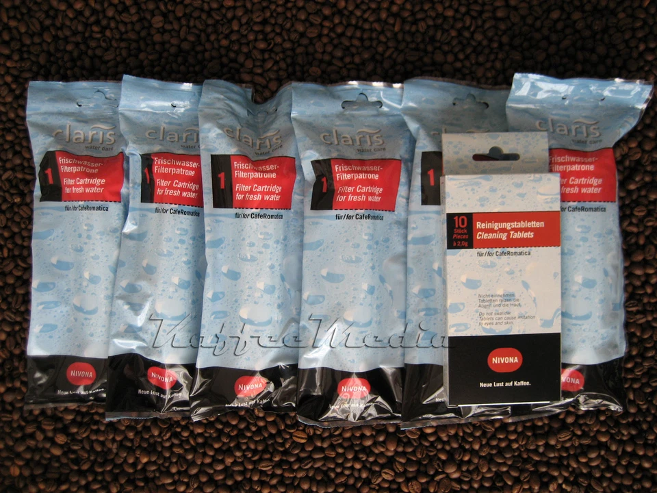 6 x Nivona CLARIS Wasserfilterpatrone NIRF 700 + Reinigungstabletten NIRT 701