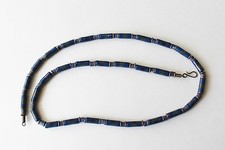 Floral Blue Color Ceramic Bead Necklace