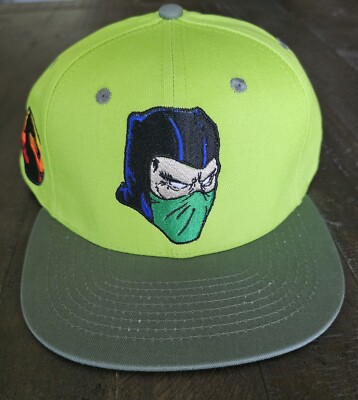 Mortal Kombat REPTILE Retro Style Blockhead Snapback Hat Modern Cap Video Games