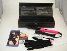 SHE ~ BEYOND THE BEAUTY VOLUME 25MM CERAMIC CURLING IRON WAND ~ HOT PINK ~ NIB