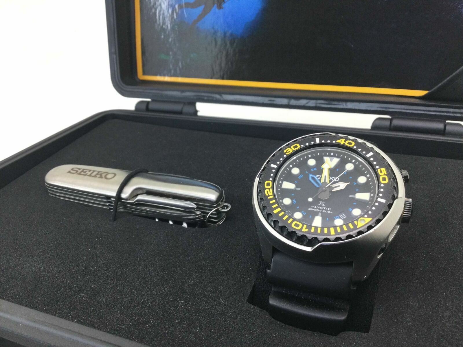 SEIKO AIR DIVERS 200MM KINETIC SAPPHIRE SPECIAL EDITION WATCH | eBay