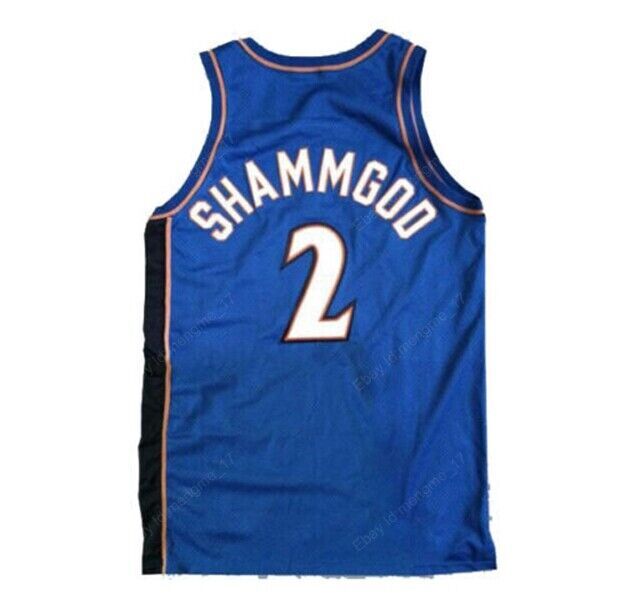 Shammgod #2 Basketball Jersey Pro Career Sewn Washington White Blue