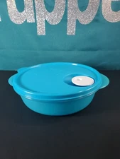 Tupperware Crystalwave Microwave Dish 900ml/ 3.25 cup Food Container Divided  “
