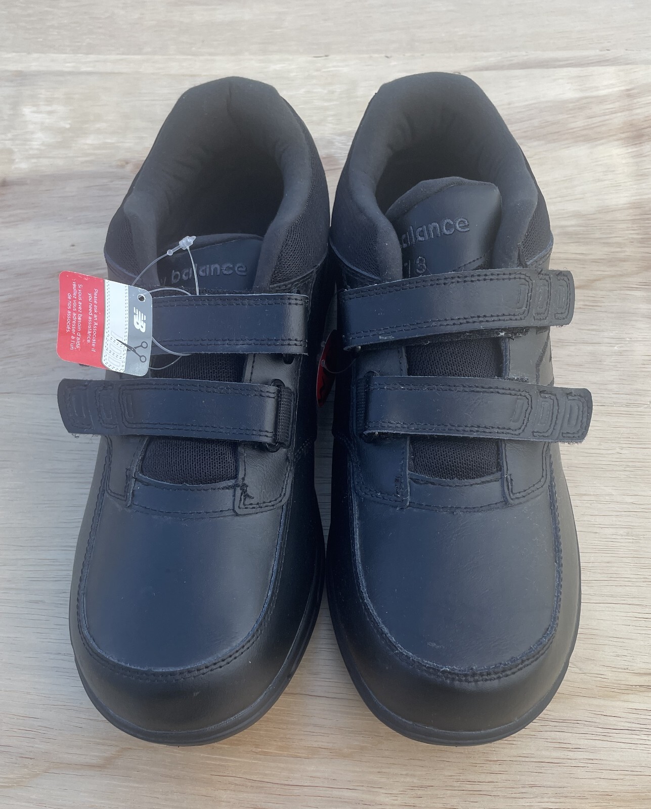 SAOLA NEW BALANCE 813 Scarpe Sneakers da Passeggio in Pelle Cinturino Senza Soletta Uomo Nero TAGLIA 12