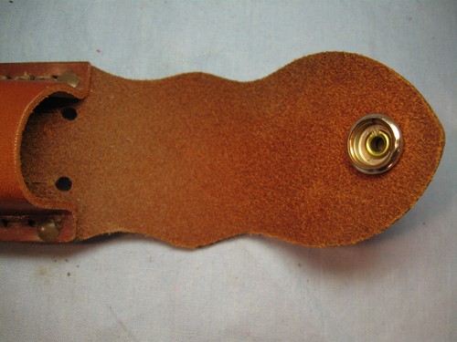Custodia Trapper fodero in pelle marrone per coltello tascabile pieghevole XX - Foto 9 di 11