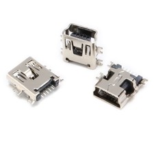 Mini USB Type B 5P/F Female Connector Middle SMT Socket Sink Tail Board PCB Port