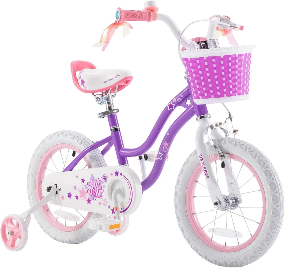 ROYAL BABY RoyalBaby Stargirl 16-Zoll Kinderfahrrad mit Stützrädern