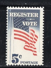 1249 * REGISTER - VOTE *   U.S. Postage Stamp MNH
