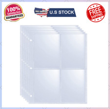20 Pack 160 Pockets 2.5X3.5 Trading Card Sleeves,A5 Binder 4 Pocket Card Sleeves