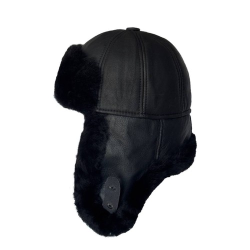 Sombrero Ushanka Trampero Piel de Oveja Genuino - Sombrero de Piel de Caza de Invierno - Imagen 32 de 51