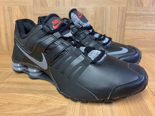 Raro 🔥 Nike SHOX Rojo Negro Cuero Gris Talla Current 9.5 Hombre Para  Correr 633631-026 | eBay