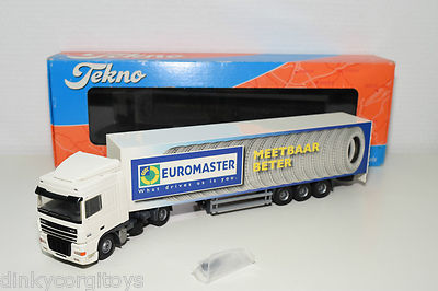 TEKNO DAF XF TRUCK WITH TRAILER EUROMASTER MESSBAR BESSER NEUWERTIG VERPACKT ...