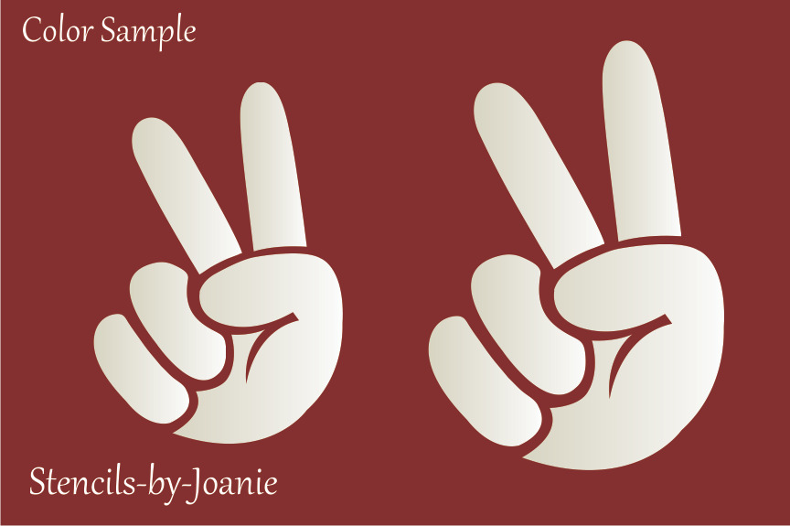 Joanie Stencil Peace Fingers Hippie Symbol Love Country Victory No War DIY  Signs