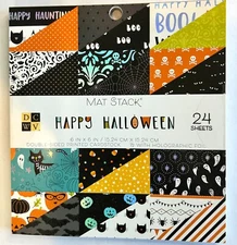 6x6 Paper Pad Mat Stack Happy Halloween Double Sided Scrapbooking Junk Journals
