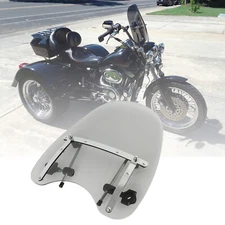 Universal 7/8" &1" Motorcycle Windshield Windscreen Smoked For Harley Handlebars