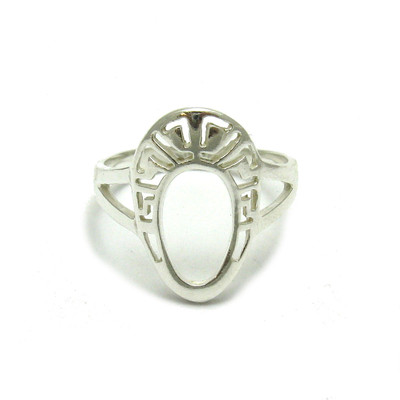 Handmade 925 Silver Ring - Modern Oval Pattern 20mm - Ladies Ring