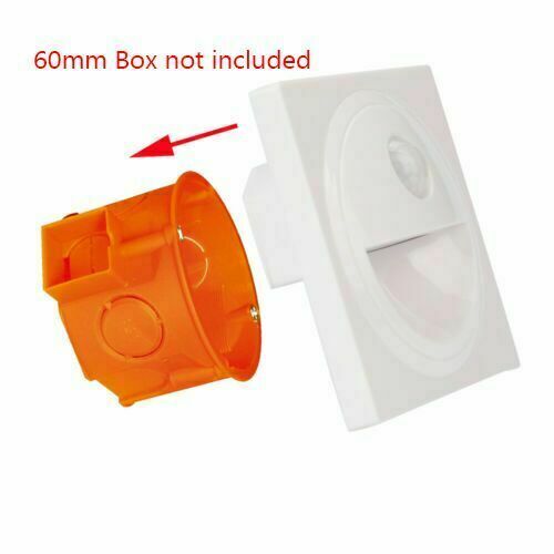 1-10Pcs 0.6W Cool White LED Stair Corner Recessed Wall Light Lamp Motion Sensor - Picture 11 of 15