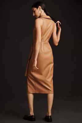 green emerald velvet dress Gloria Faux Leather Midi Dress (Black Beauty) | Love Cherish main image 1