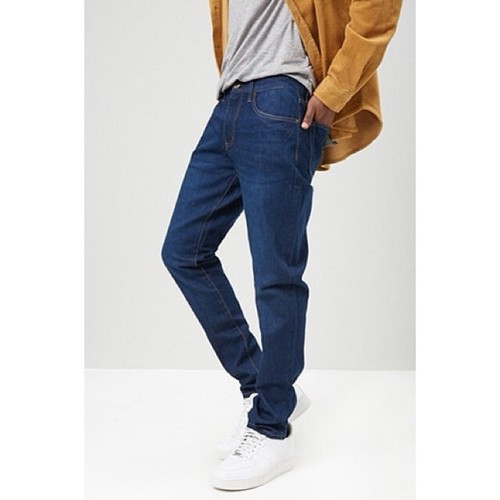 21 Men Blue Dark Washed Straight Jeans 