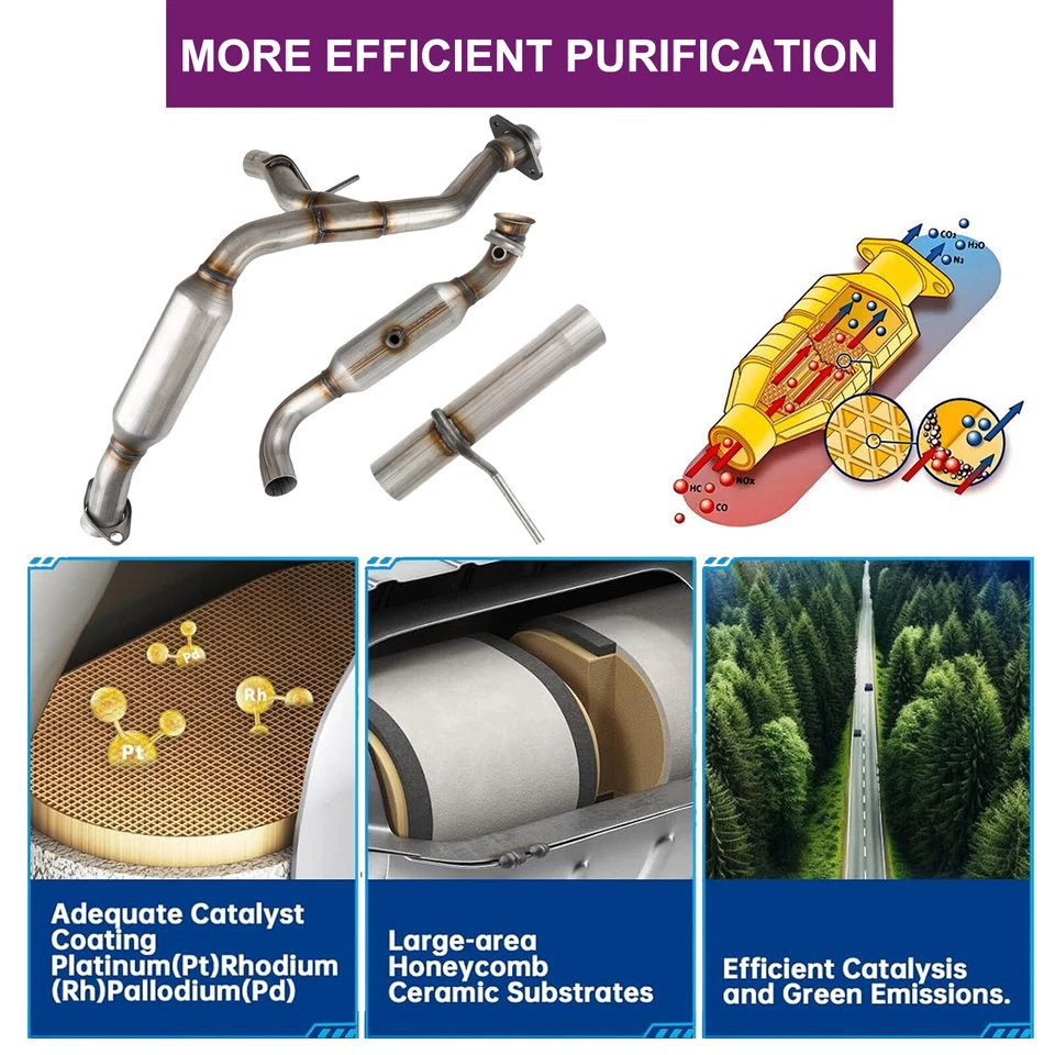 Catalytic Converter Set for Ford Expedition 2009 2010 2011 2012 2013 2014 5.4L Foto 3 de 4