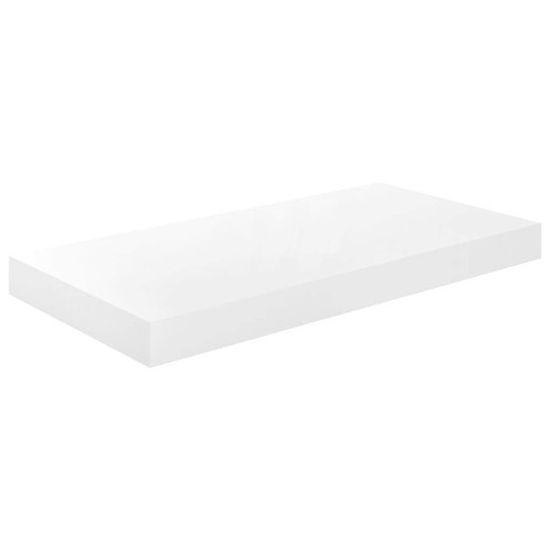 2-Piece High Gloss Floating Shelf Set DIY Wall Mount Display Book Shelves White - Picture 4 of 8