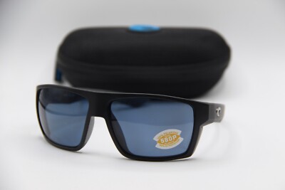 NEW COSTA DEL MAR 06S9045-0261 BLOKE BLACK POLARIZED AUTHENTIC SUNGLASSES 61-14